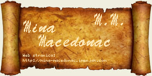 Mina Macedonac vizit kartica